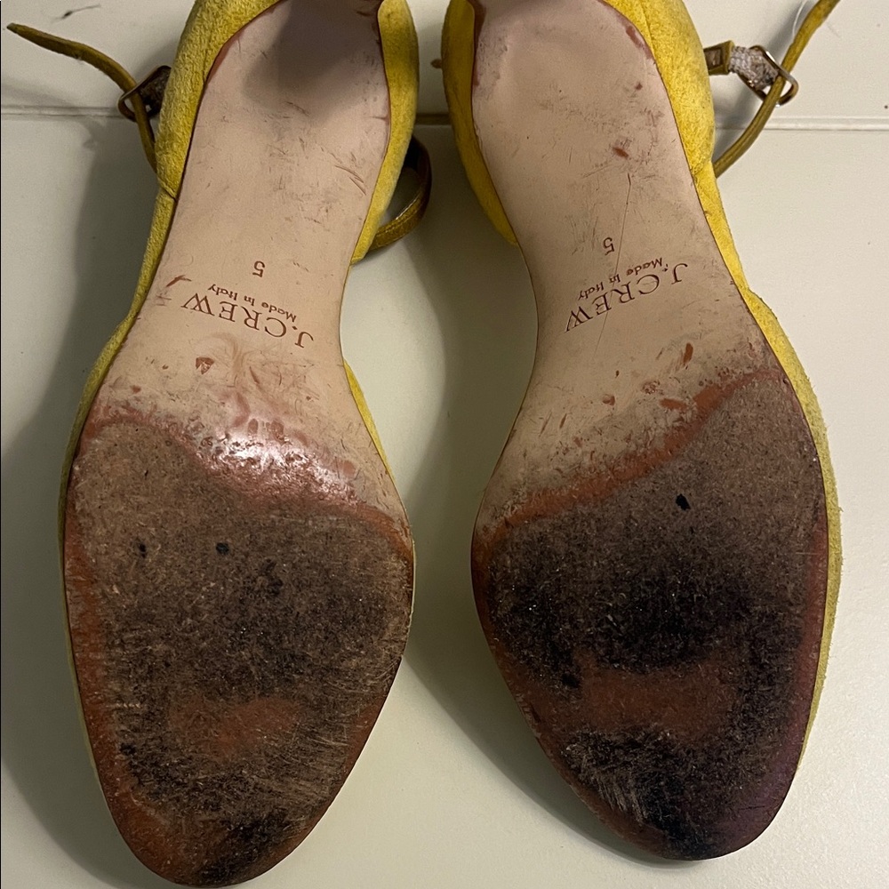 Yellow Ankle Strap Heels - Picture 7 of 8